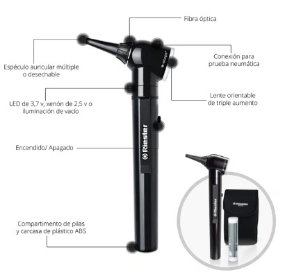 OTOSCOPIO MEDICALTEC RIESTER NEGRO® E-SCOPE® - 3