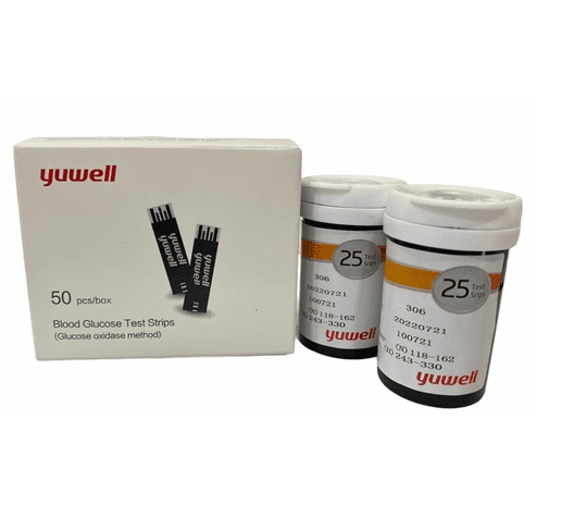 CINTAS REACTIVAS MEDICALTEC TIRAS PARA GLUCÓMETRO YUWELL 582 - 50 UNIDADES - 1