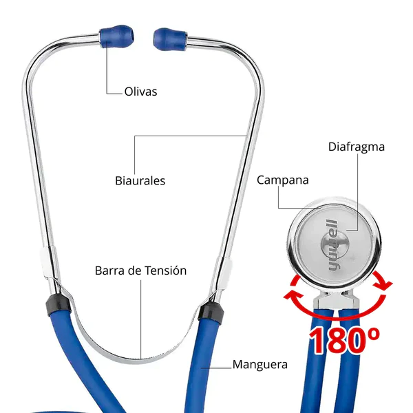 FONENDOSCOPIO MEDICALTEC YUWELL MULTIFUNCIONAL USO NEONATAL, PEDIÁTRICO Y ADULTO - 3