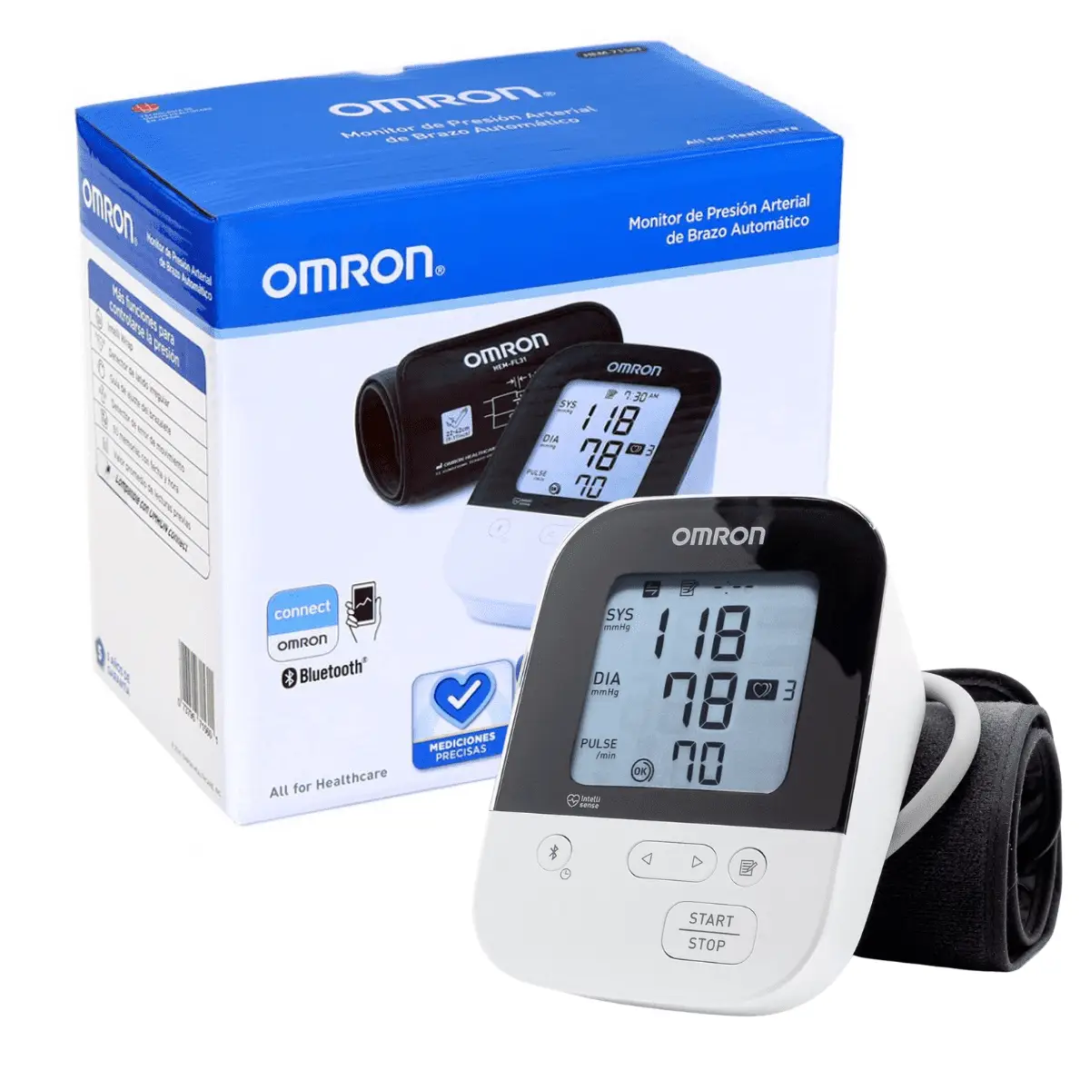 TENSIOMETRO OMRON HEM-7256 TOMA PRESIÓN DIGITAL DE BRAZO HEM 7156T (60 MEMORIAS Y BLUETOOTH) - 3