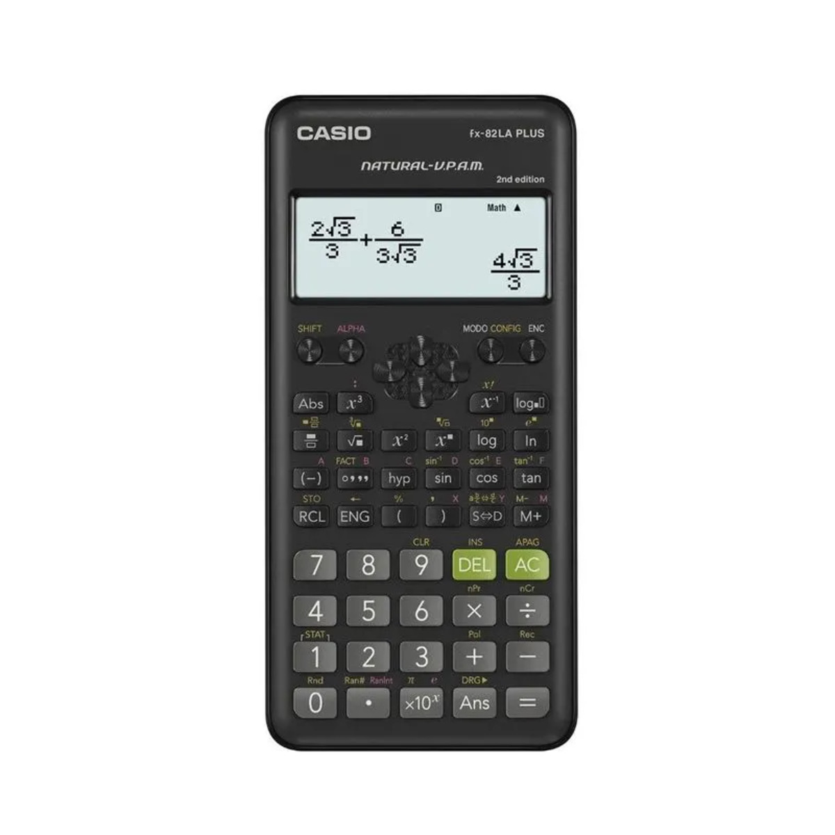 CALCULADORA CASIO FX-82 LA PLUS V2 NEGRO CIENTÍFICA VERSION II - 1