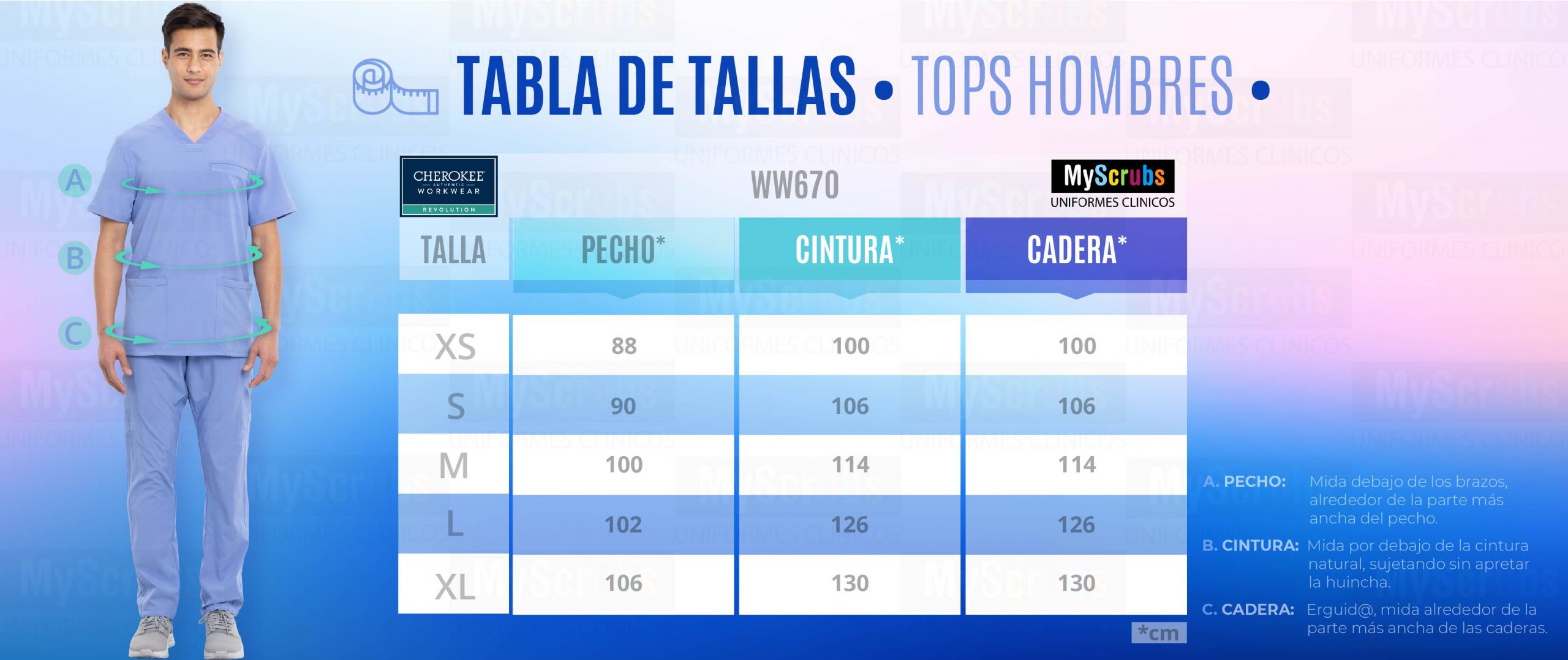 TOP CLINICO DE HOMBRE CHEROKEE UNIDAD REVOLUTION WW670 - UNIFORMES CLINICOS - 6
