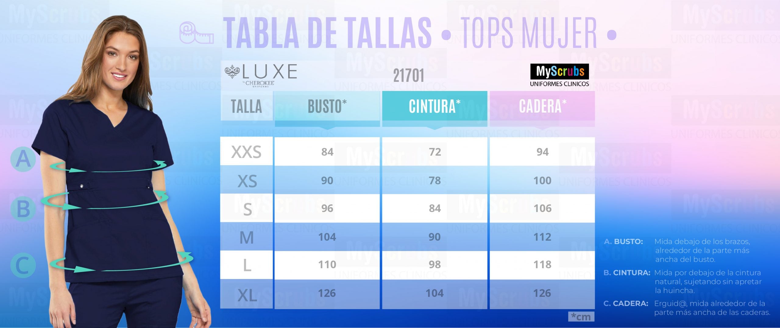 TOP CLÍNICO DE MUJER CHEROKEE UNIDAD LUXE 21701 - UNIFORME CLINICO - 4