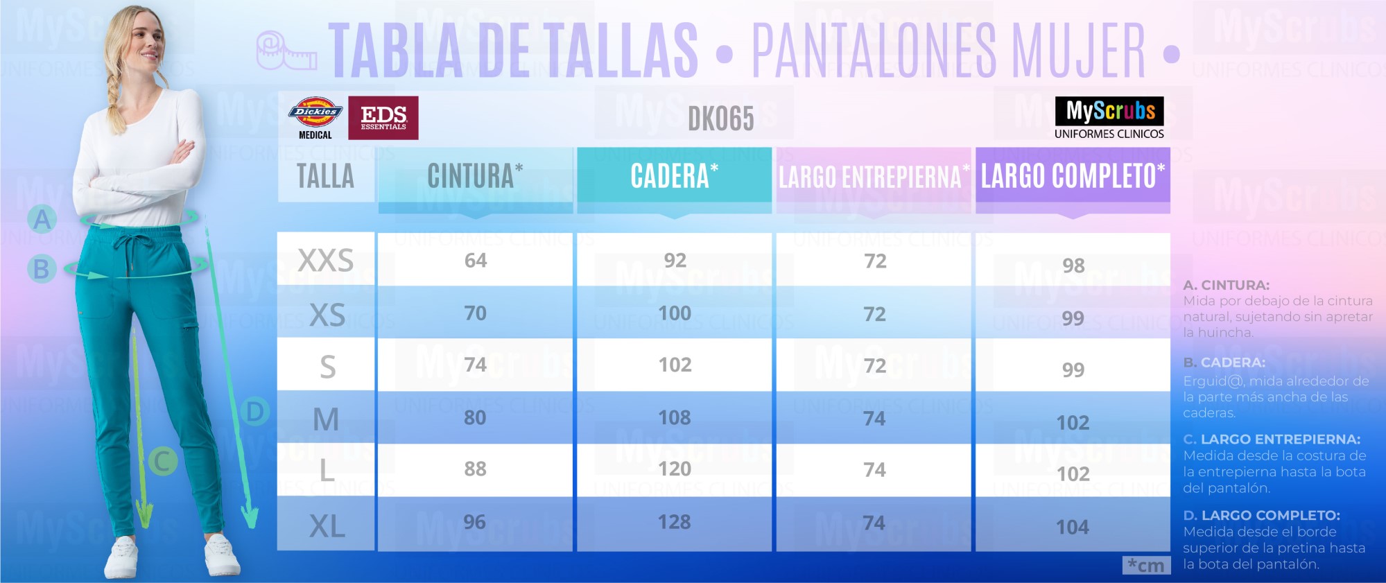 PANTALON CLINICO DE MUJER DICKIES UNIDAD JOGGER DK065 - UNIFORMES CLINICOS - 5