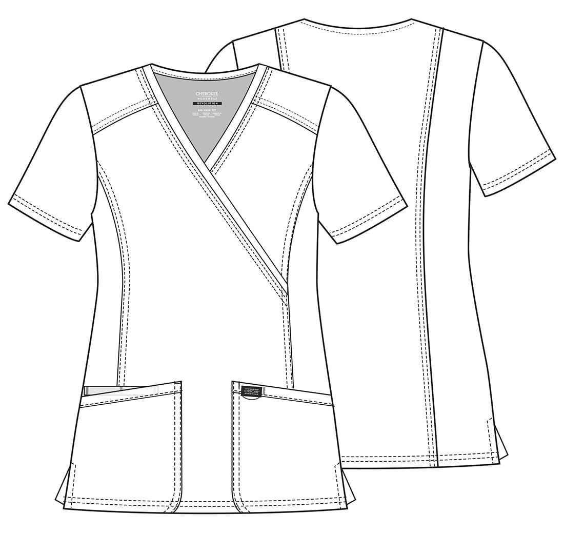 TOP CLÍNICO CHEROKEE MUJER REVOLUTION WW610 UNIFORMES CLINICOS - 4