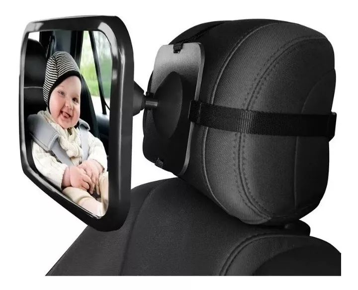 ESPEJO AJUSTABLE PARA AUTO NEGRO PARA LA SEGURIDAD DE TU BEBE - 1