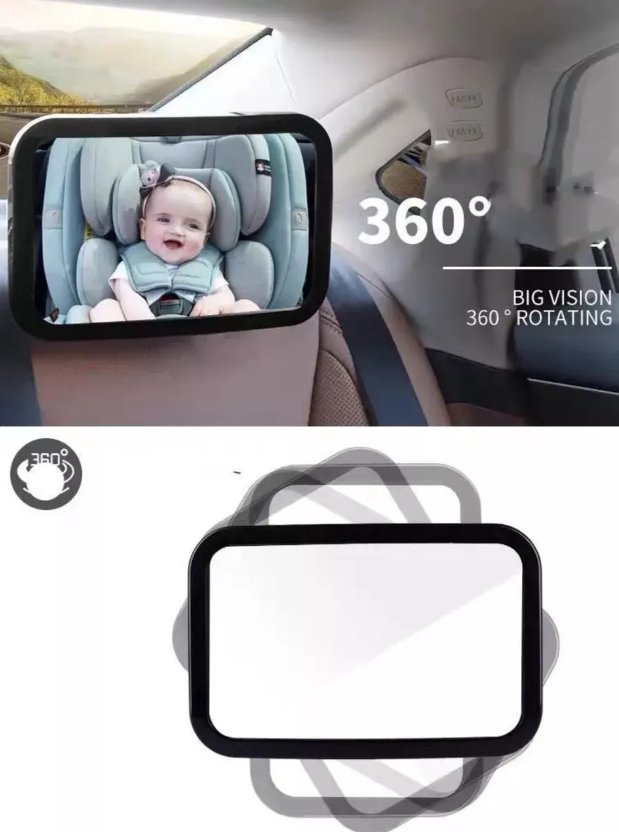 ESPEJO AJUSTABLE PARA AUTO NEGRO PARA LA SEGURIDAD DE TU BEBE - 4