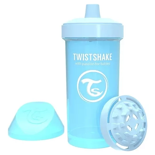 VASO TWISTSHAKE ANTIDERRAME BEBÉ KID CUP 360 ML 12 M+ CELESTE - 1