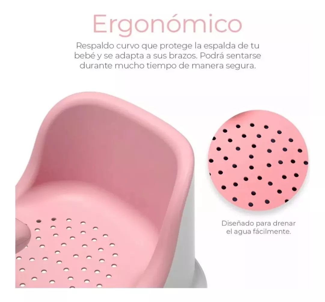 SILLA DE DUCHA PARA BEBES Y NIÑOS ANTIDESLIZANTE BAÑO. - 5