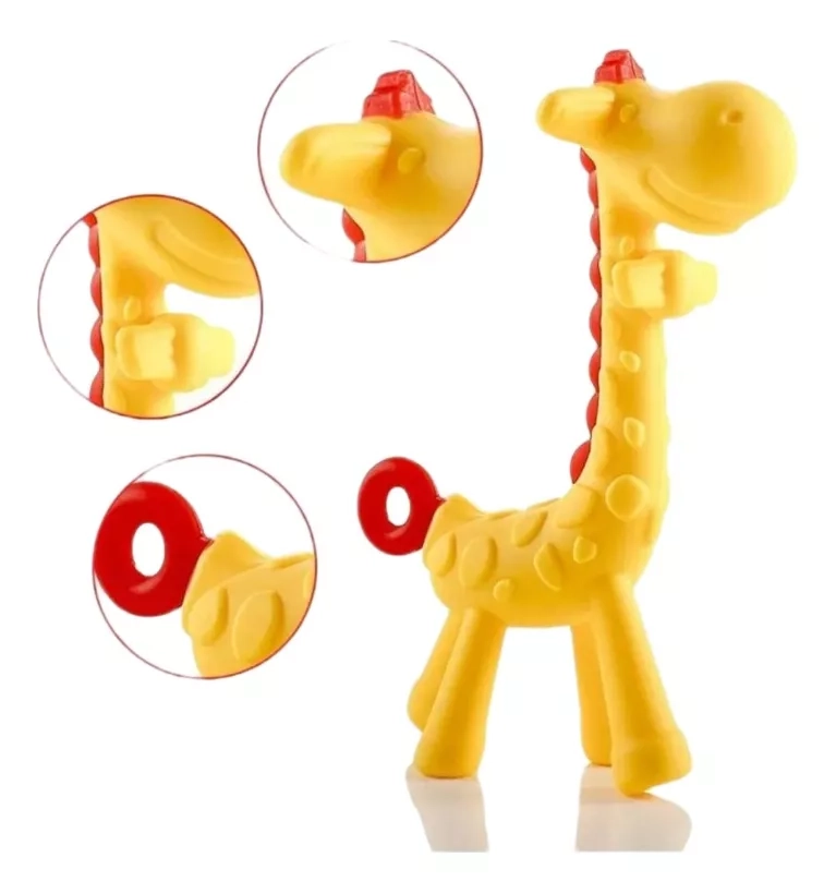 MORDEDOR JIRAFA RASCADOR ENCÍAS BEBÉ AMARILLO - 1