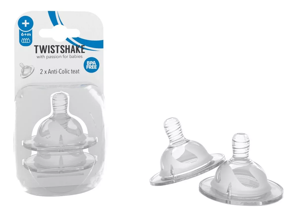 TETINA ANTI-CÓLICO TWISTSHAKE NEGRO 2 UND TALLA PLUS 6M+ - 2