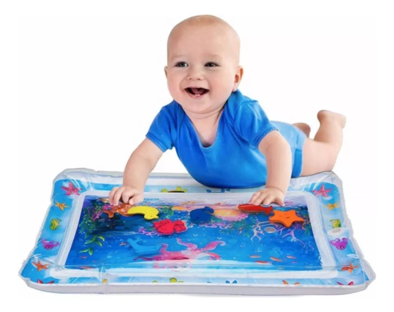 ALFOMBRA AGUA INFLABLE SENSORIAL TIPO MONTESSORI BEBÉ NEGRO - 1