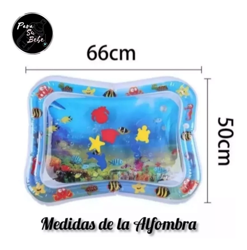 ALFOMBRA AGUA INFLABLE SENSORIAL BEBÉ NEGRO - 2