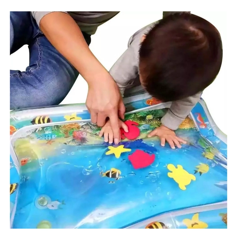 ALFOMBRA AGUA INFLABLE SENSORIAL BEBÉ NEGRO - 4