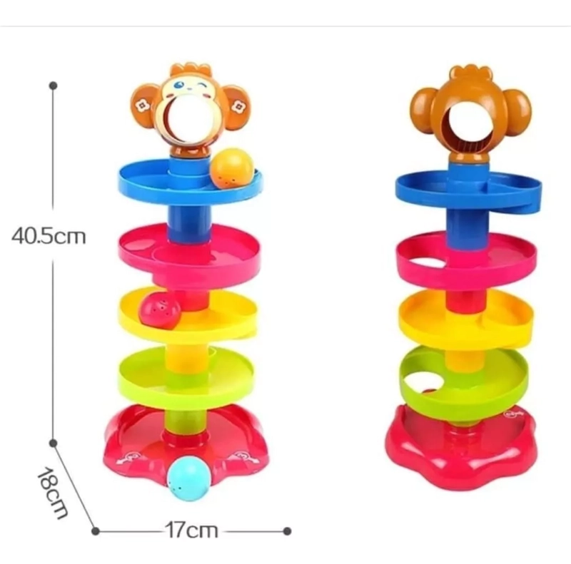 JUEGO EN FORMA DE TORRE CON TOBOGAN PARA LANZAR PELOTAS - 2