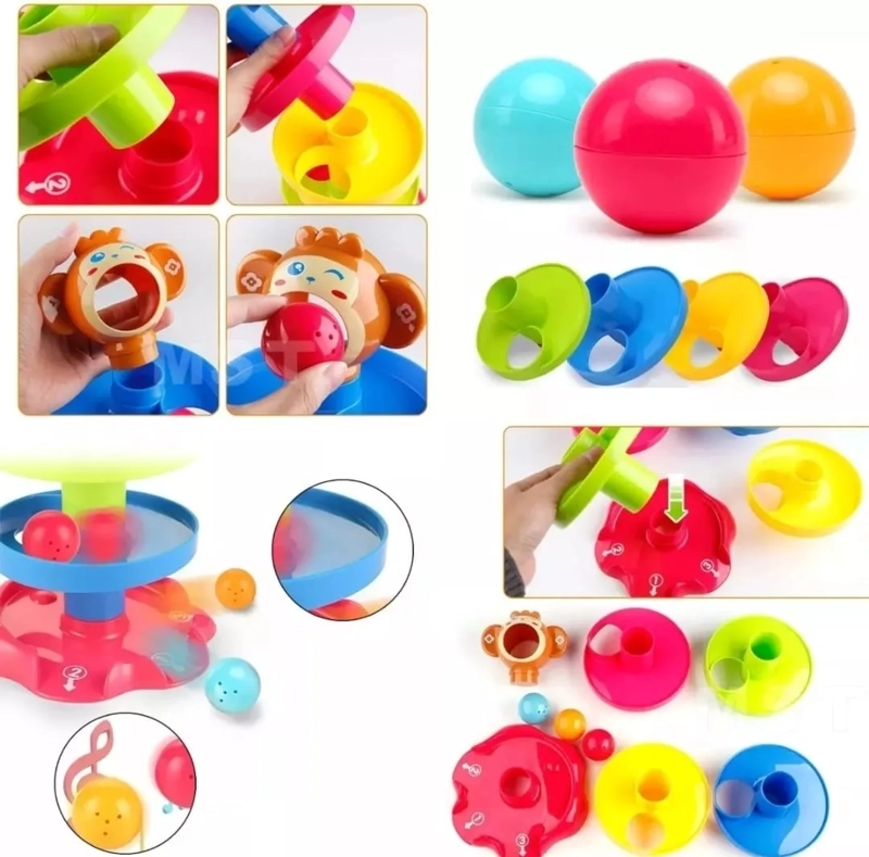 JUEGO EN FORMA DE TORRE CON TOBOGAN PARA LANZAR PELOTAS - 3