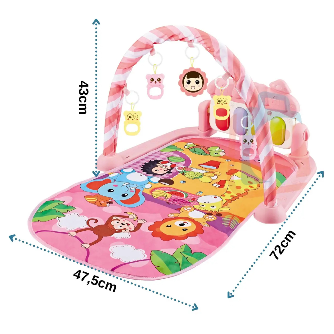 GIMNASIO PIANO MUSICAL INTERACTIVO  GENERICO  ROSADO - 4