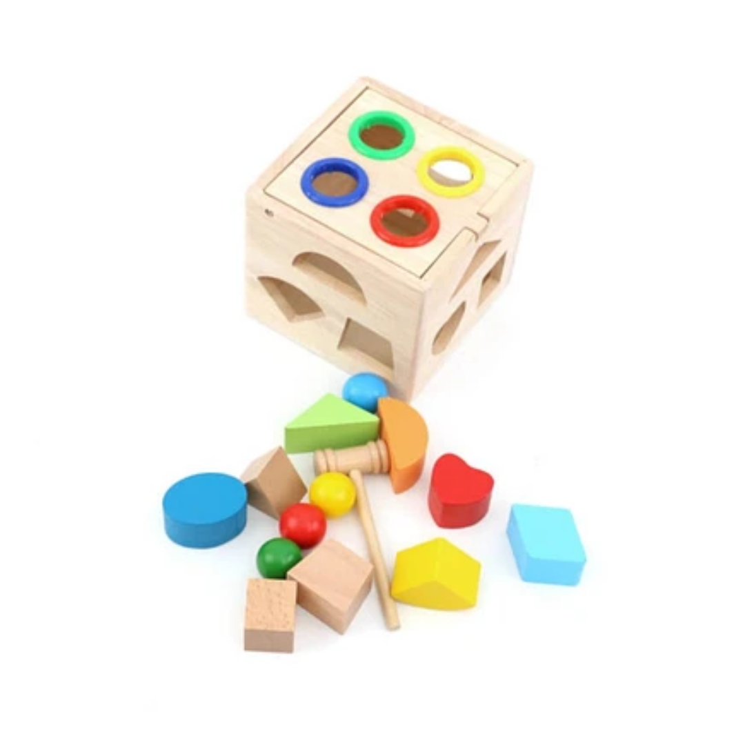 CUBO DE MADERA DE ENCAJE FIGURAS GENERICO - 2