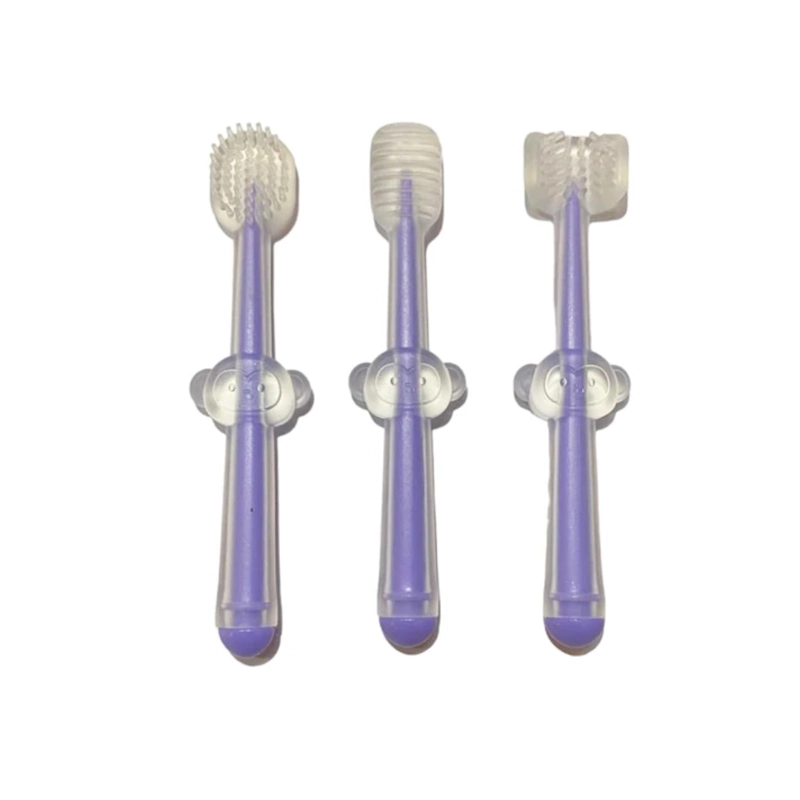 SET 3 CEPILLOS DENTALES SILICONA PARA BEBÉ - 1
