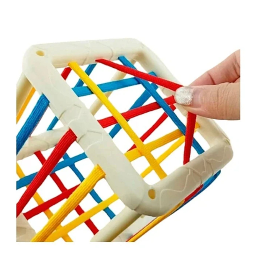 CUBO MULTICOLOR SENSORIAL PEQUEÑO DE ENCAJE - 3