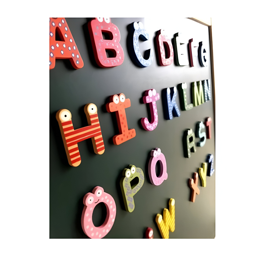 LETRAS MAGNÉTICOS DE MADERA 26 PIEZAS - 2