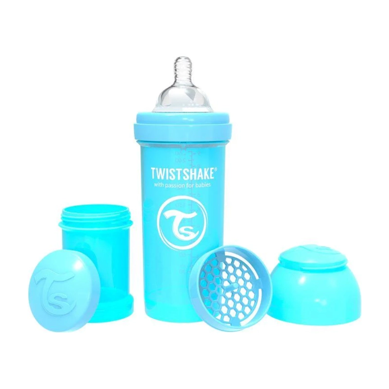 MAMADERA ANTICÓLICO TWISTSHAKE 260ML AZUL - 1