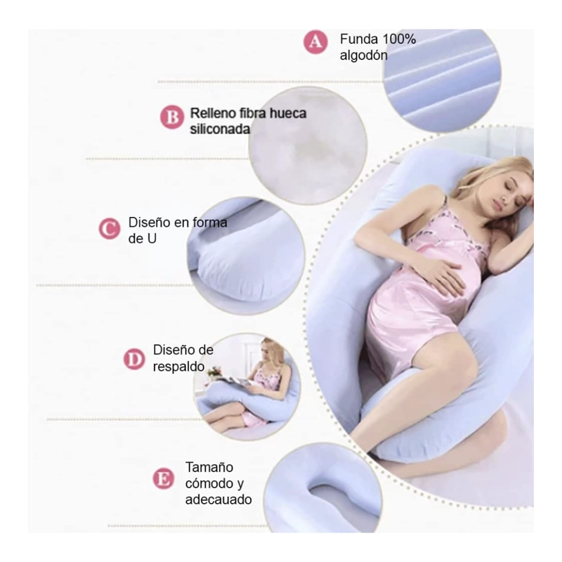 COJÍN ALMOHADA MATERNAL GRIS - 4