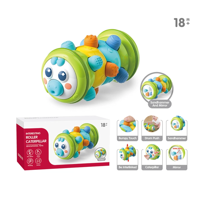 JUGUETE ORUGA ROLLER VERDE PARA BEBÉ - 1
