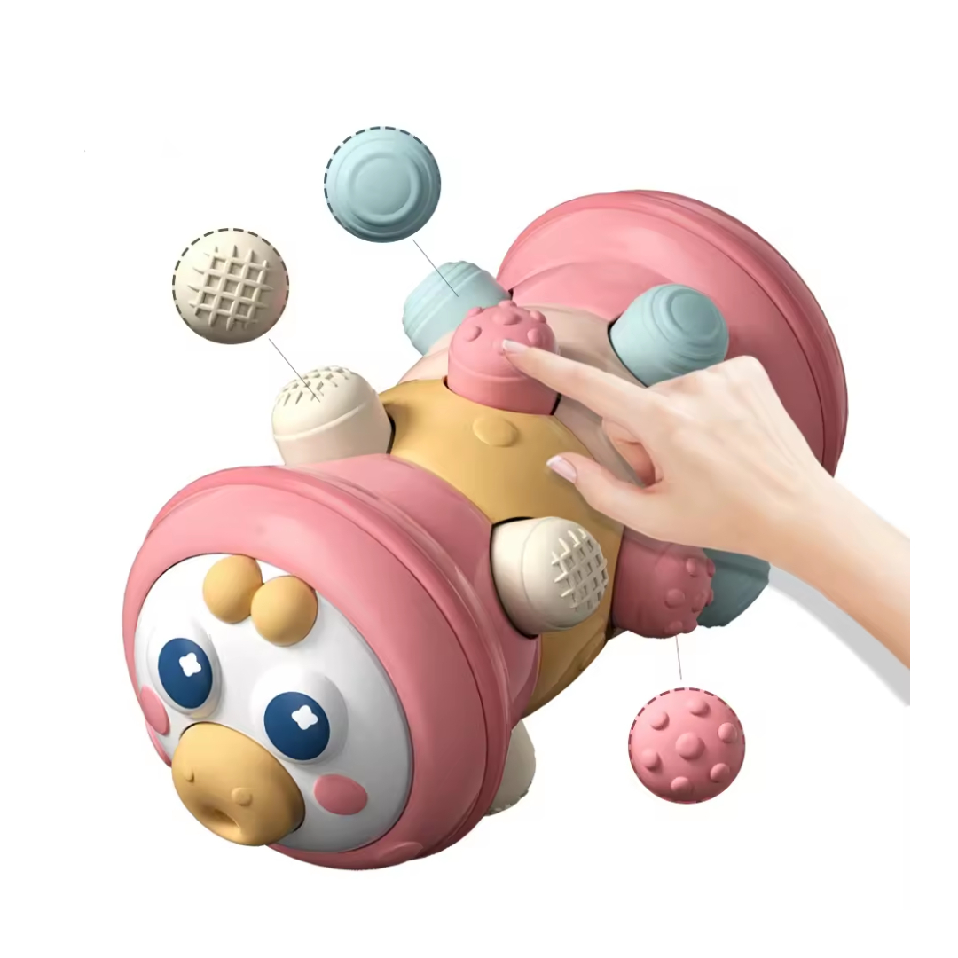 JUGUETE INTERACTIVO BEBE ORUGA ROLLER BEBÉ ROSADO - 2