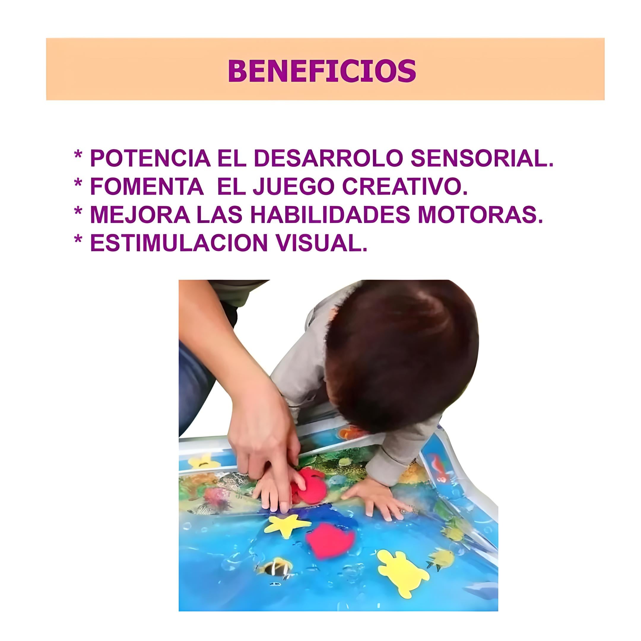 ALFOMBRA 1 METRO SENSORIAL DE AGUA ESTIMULACIÓN BEBÉS CIRCULAR - 4