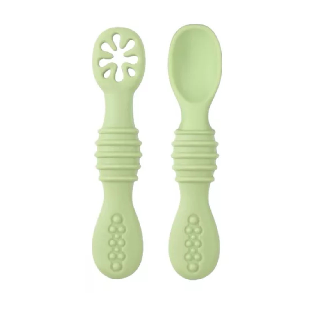 SET CUCHARA APRENDIZAJE PASTEL VERDE - 1