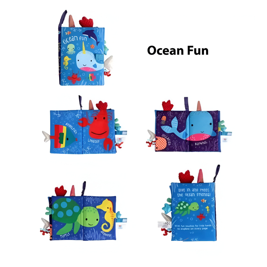 LIBRO SENSORIAL TELA DISEÑO OCEANO AZUL - 2