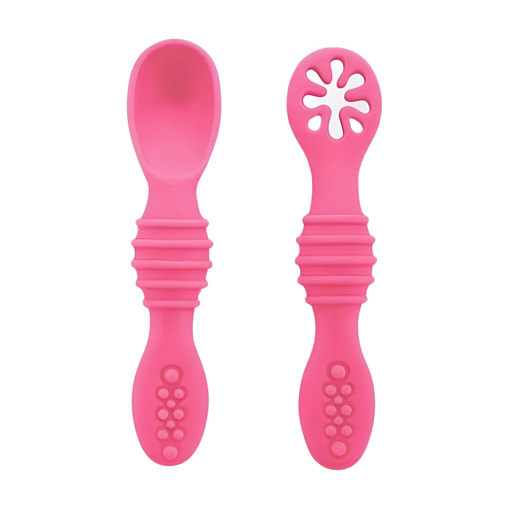 SET BEBE CUCHARA APRENDIZAJE FUCSIA - 1