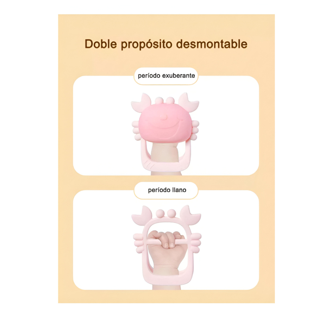 MORDEDOR BEBE GUANTE AGARRE CANGREJO ROSADO - 4