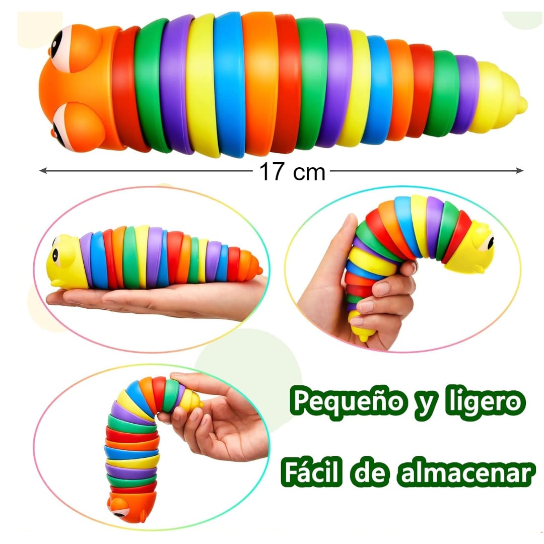 JUGUETE INTERACTIVO BEBE GUSANITO DIDACTICO SENSORIAL AMARILLO - 3