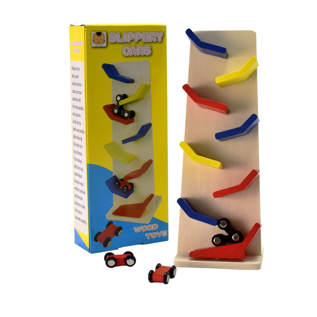 JUGUETE CAÍDA AUTITOS MADERA PARA NIÑOS - 2