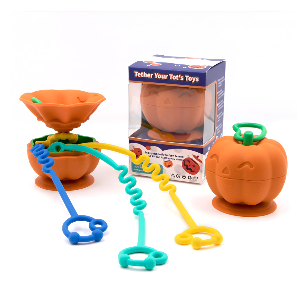 SUJETADOR BEBE JUGUETE SILICONA CALABABY NARANJO - 1