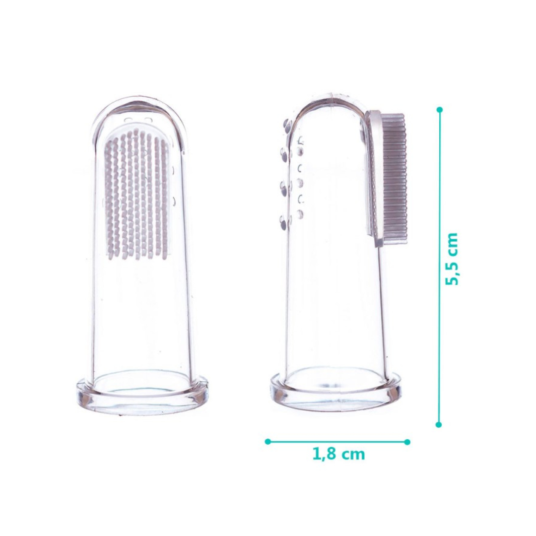 CEPILLO DEDAL PARA DIENTES BEBE BEBÉS TRANSPARENTE - 3