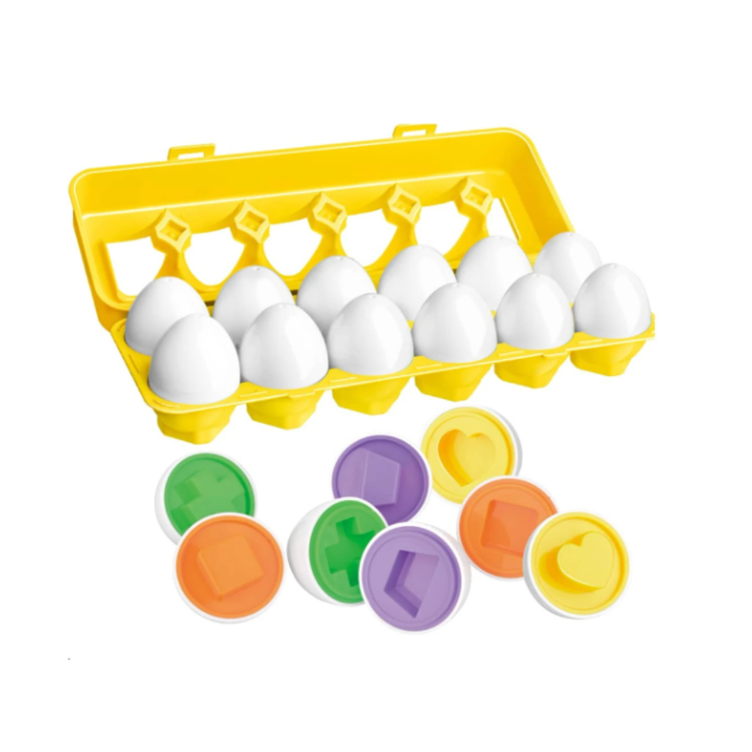 HUEVOS DE ENCAJE BEBE AMARILLO FORMAS Y COLORES - 1
