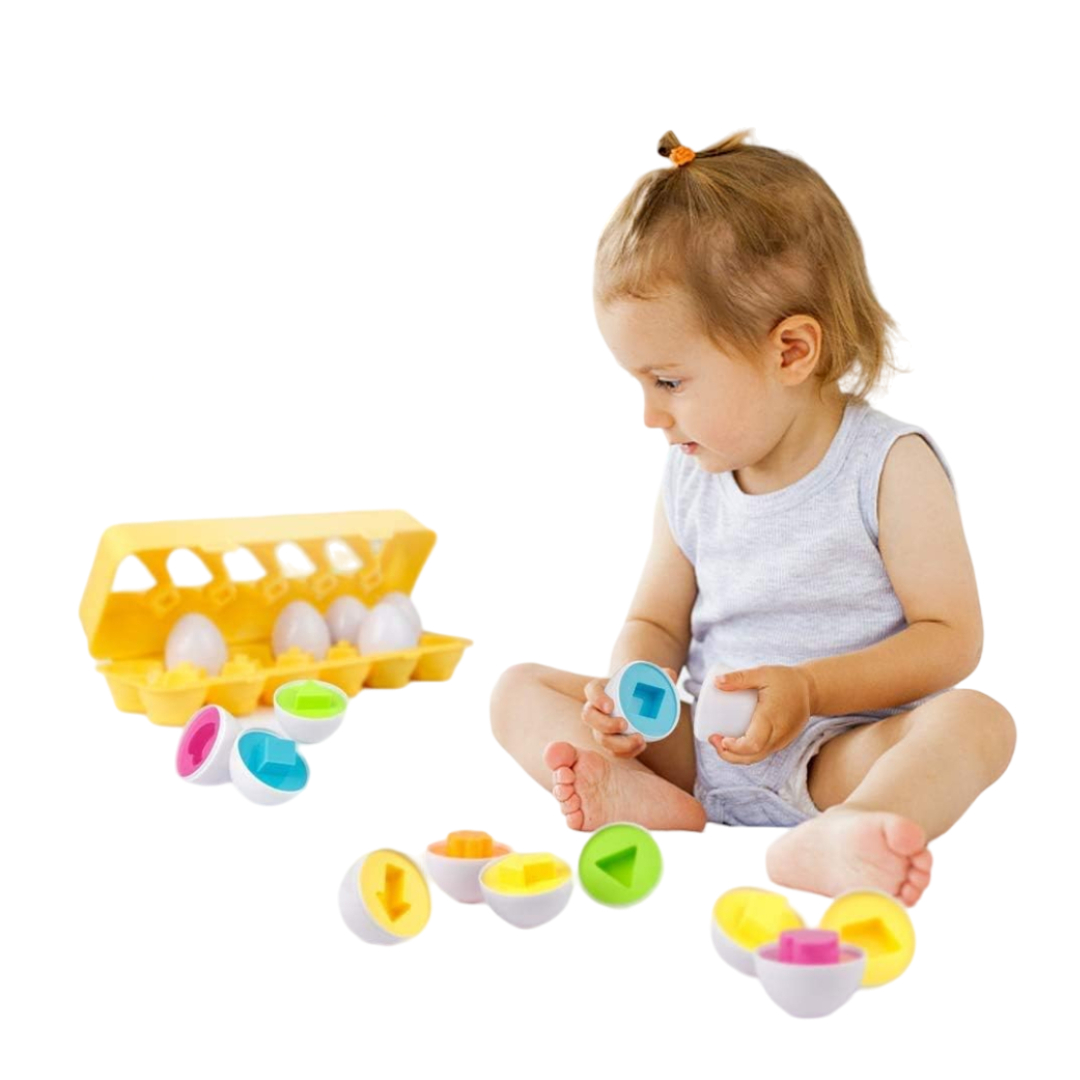 HUEVOS DE ENCAJE BEBE AMARILLO FORMAS Y COLORES - 2