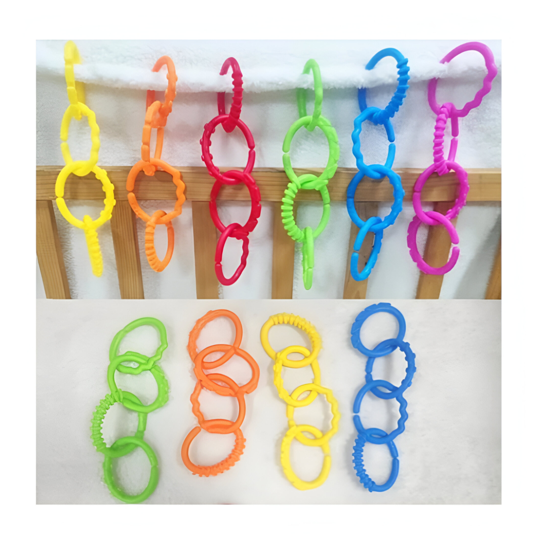 SET BEBE 24 ARGOLLAS TEXTURIZADAS BEBÉS MULTIUSOS MULTICOLOR - 4