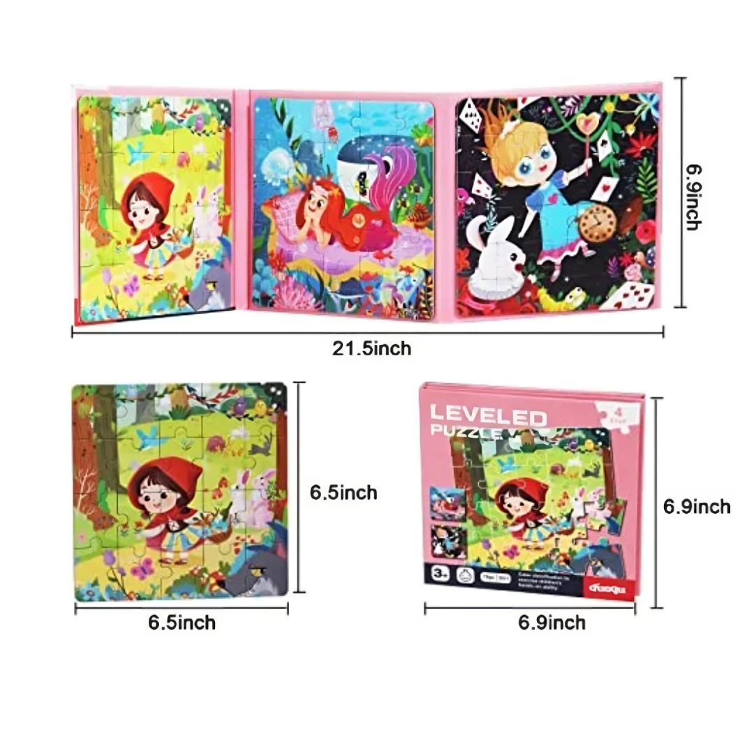 LIBRO ROMPECABEZAS BEBE ROJO MAGNÉTICO 3 EN 1 CAPERUCITA - 3