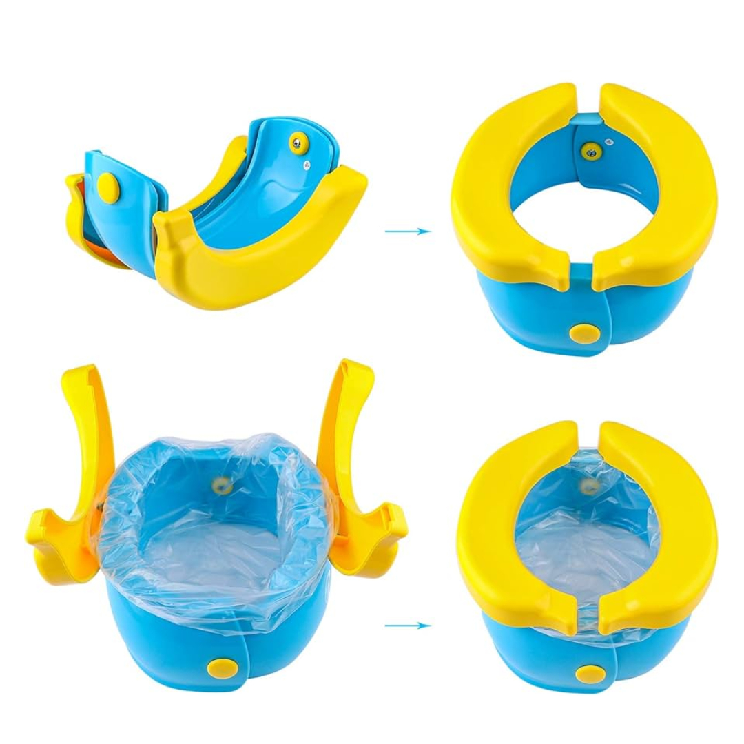 PELELA PORTÁTIL PLEGABLE ROSADO PARA BEBÉS Y NIÑOS - 3