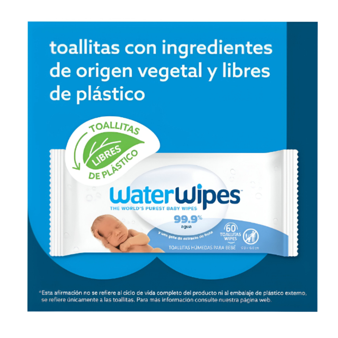 SET WATERWIPES TOALLITAS HÚMEDAS WATER WIPES 3X60 UNS - 4