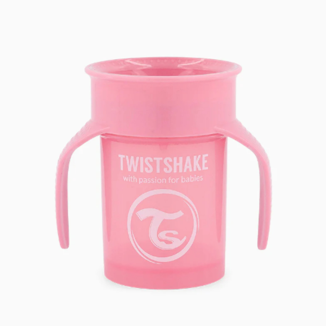 VASO TWISTSHAKE 360 ANTI DERRAME 230 ML ROSADO - 1