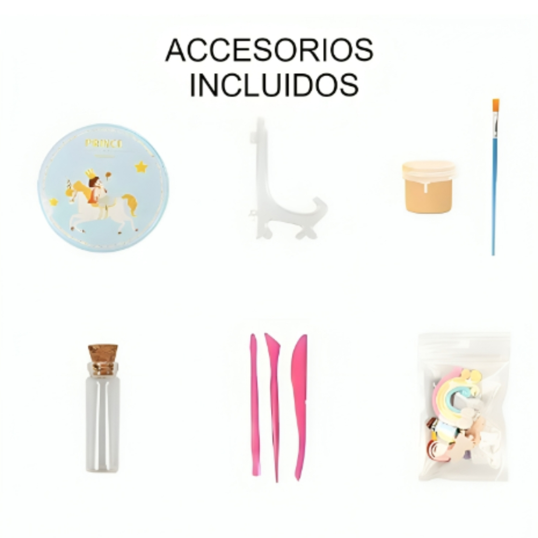 KIT PARA ESTAMPAR HUELLA DE BEBÉ + ACCESORIOS ROSADO - 4