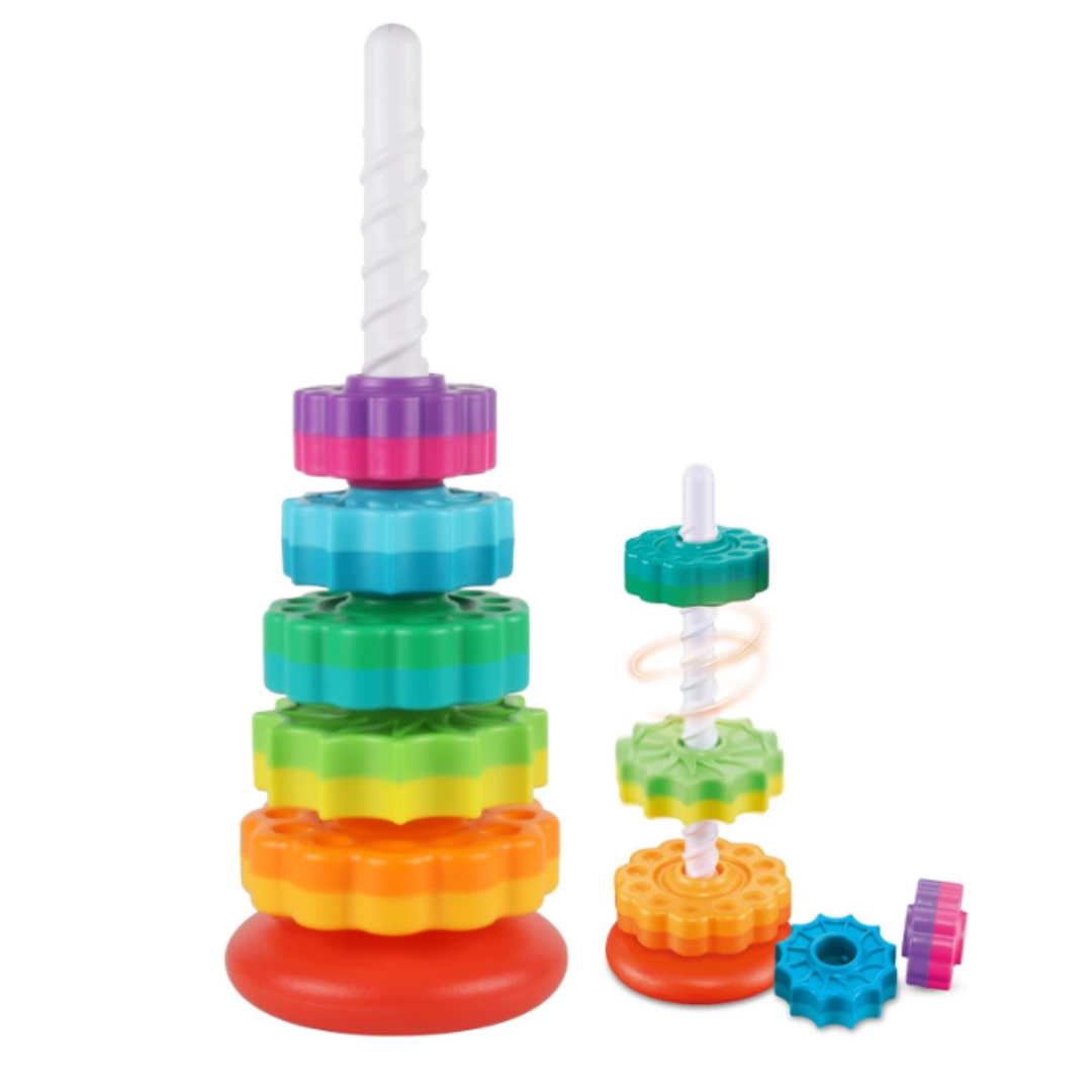 JUGUETE BEBE MULTICOLOR TORRE GIRATORIA ARCOÍRIS PARA BEBÉS - 4