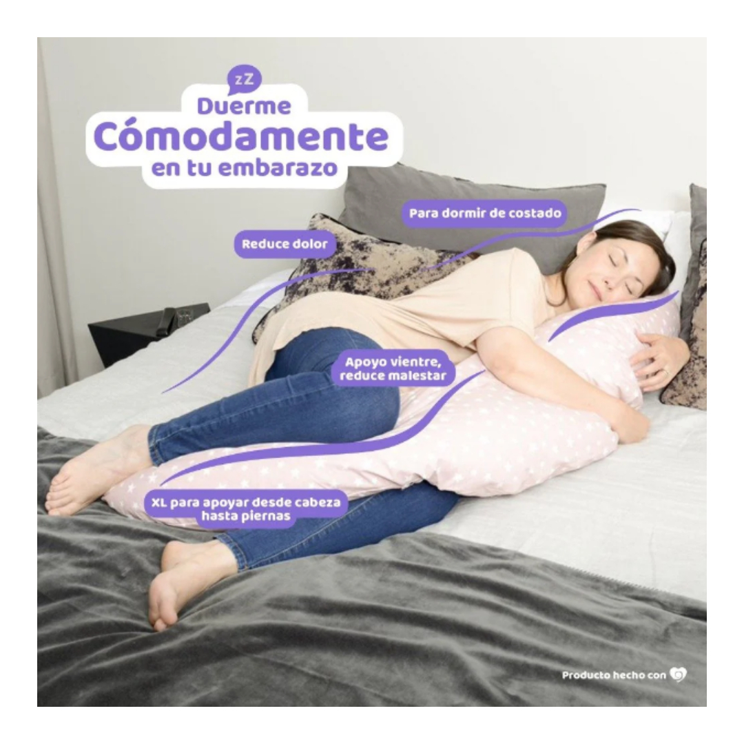 COJÍN MATERNAL MULTIFUNCIONAL ROSADO MICROPERLAS - 6