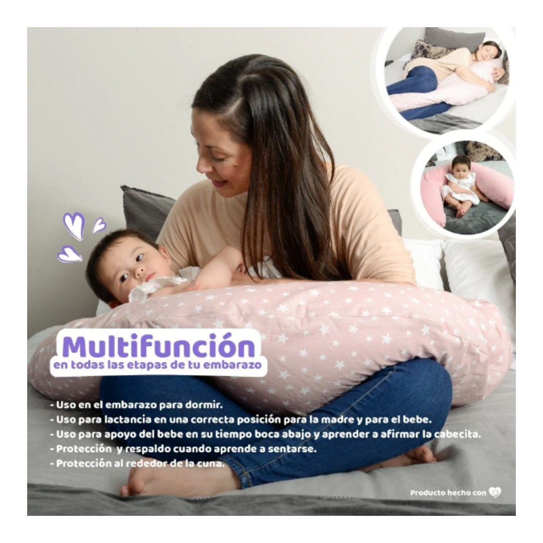 COJÍN MATERNAL MULTIFUNCIONAL VERDE MENTA MICROPERLAS - 6