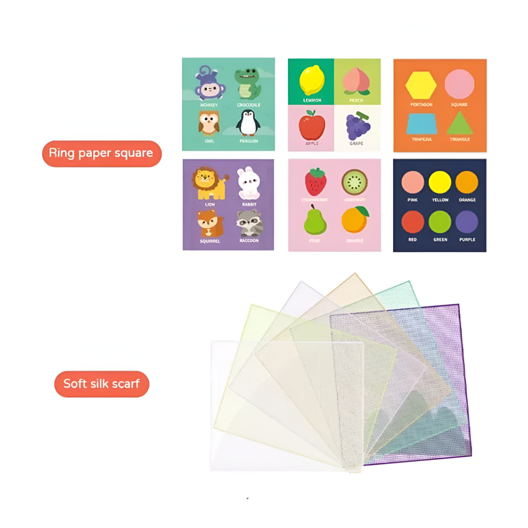 CAJA DE PAÑUELOS SENSORIALES PARA BEBÉS Y NIÑOS - 3
